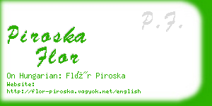 piroska flor business card